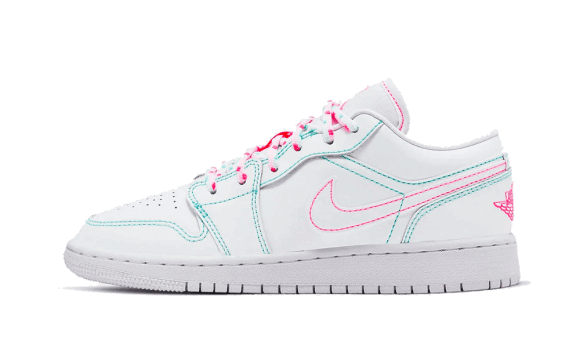 Reaprovizionare Air Jordan 1 Low Alb Verde Roz (gs)