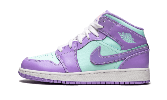 Reaprovizionare Air Jordan 1 Mid Purple Aqua (gs)
