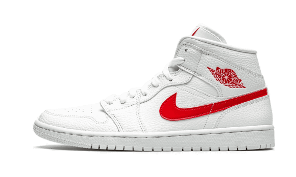 Reaprovizionare Air Jordan 1 Mid White University Red (w)