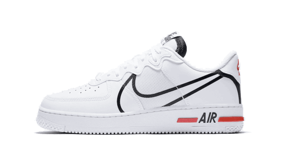 Nike Air Force 1 Low React Alb Negru Roșu Restock