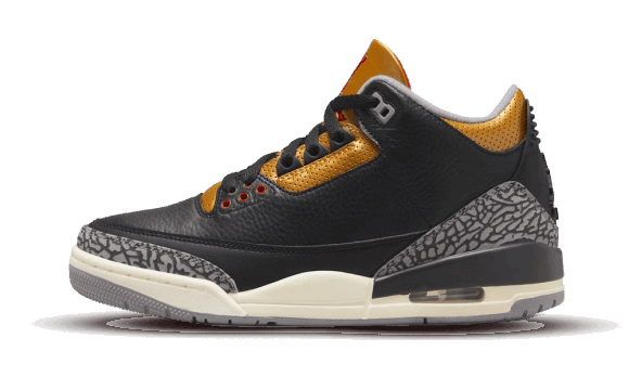 Air Jordan 3 Retro Negru Cement Gold Restock