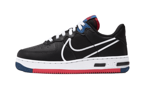 Nike Air Force 1 Low React Black Gym Red (gs) Restock