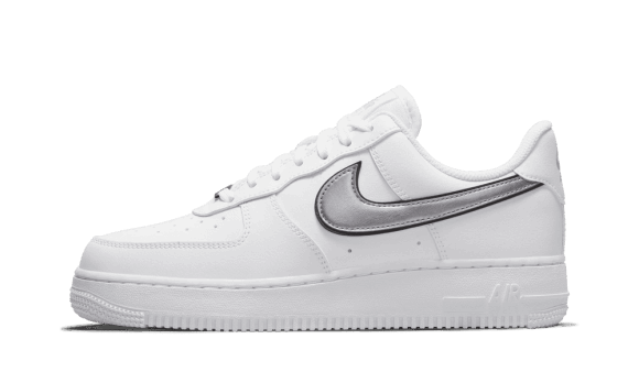 Nike Air Force 1 Low 07 Essential White Argintiu Metalic Negru (w) Restock