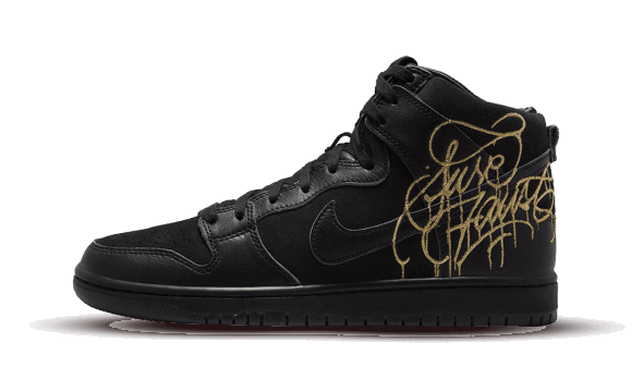 Restock Faust X Nike Sb Dunk High Negru și Auriu Metalic