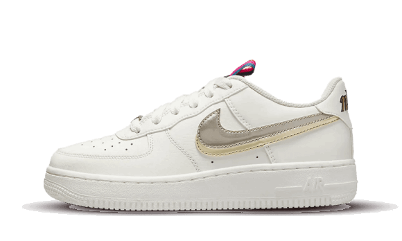 Nike Air Force 1 Low Lv8 Double Swoosh Silver Gold (gs) Restock