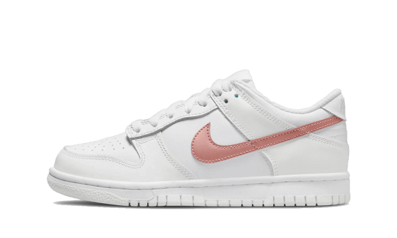 Reaprovizionare Nike Dunk Low Alb Roz Bronz Swoosh (gs)