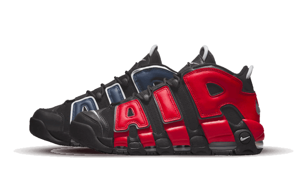 Nike Air More Uptempo Alternează Negru Varsity Red Restock