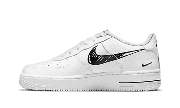 Reaprovizionare Nike Air Force 1 Low Sketch Black Swoosh (gs)