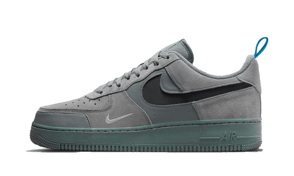 Nike Air Force 1 Low Cut Out Swoosh Gri Negru Restock