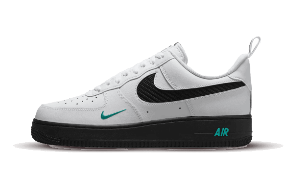 Nike Air Force 1 Low Alb Negru Teal Restock