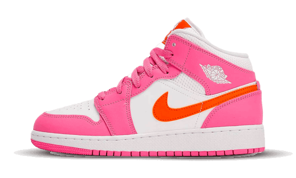 Air Jordan 1 Mid Pinksicle Safety Orange (gs) Restock